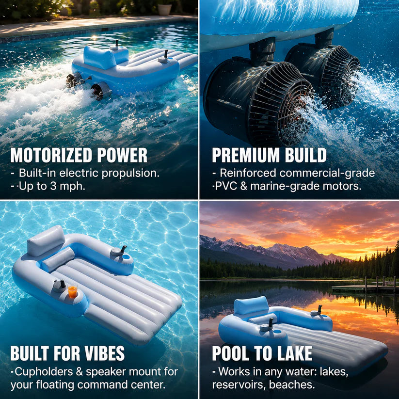 AquaFloaty™ Motorized Pool Lounger Pro